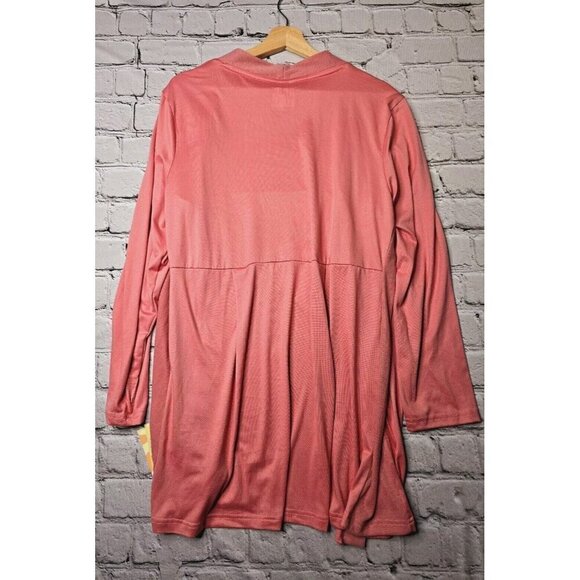 Muk Luks Coral Pink Soft Duster Cardigan Sweater NWT Size L - Picture 8 of 11